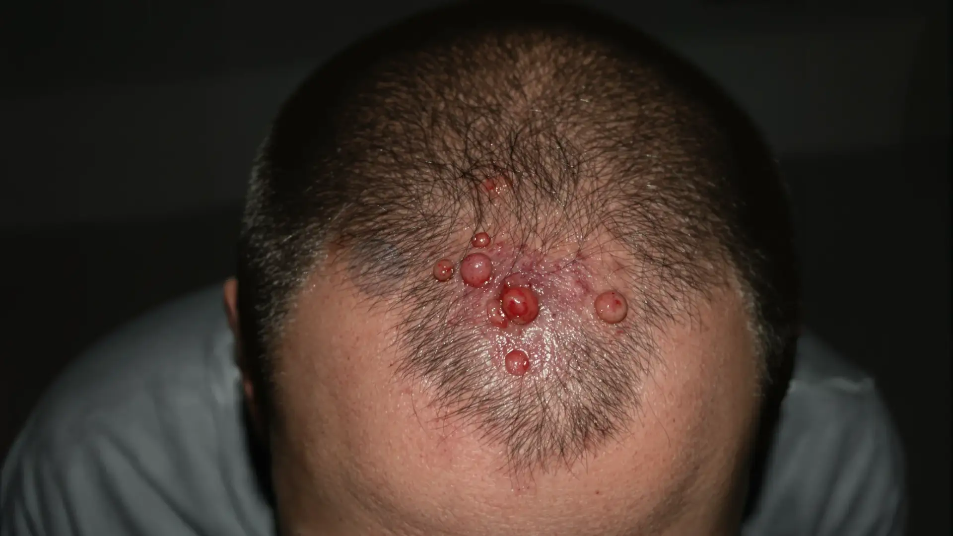 Immagini di follicoli piliferi infetti: guida all'identificazione visiva